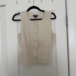 J. Crew Women's Beige Button-Up Vest